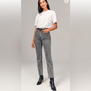 Abercrombie Ultra High Rise Ankle Straight Jean